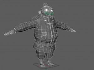 cartoon ottoman inkeeper 3D Model