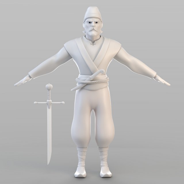 cartoon ottoman lieutenant Modèle 3D .c4d .max .obj .3ds .fbx .stl .blend 
