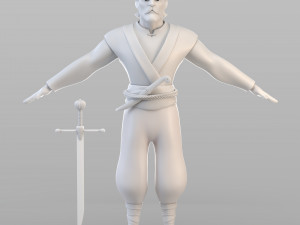 cartoon ottoman lieutenant 3D 모델