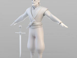 cartoon ottoman lieutenant 3D Model