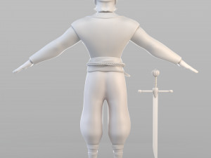cartoon ottoman lieutenant Modèle 3D