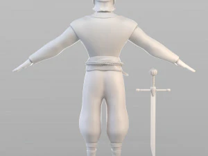 cartoon ottoman lieutenant 3D Model