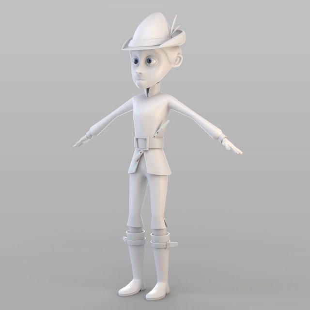 cartoon pied piper 3D 模型 .c4d .max .obj .3ds .fbx .stl .blend 