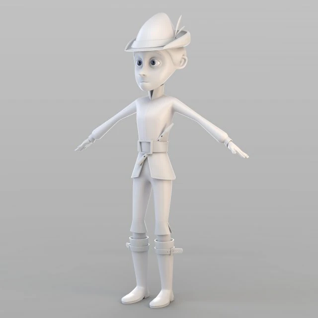 cartoon pied piper 3D Model .c4d .max .obj .3ds .fbx .stl .blend 