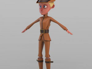 cartoon pied piper 3D Model