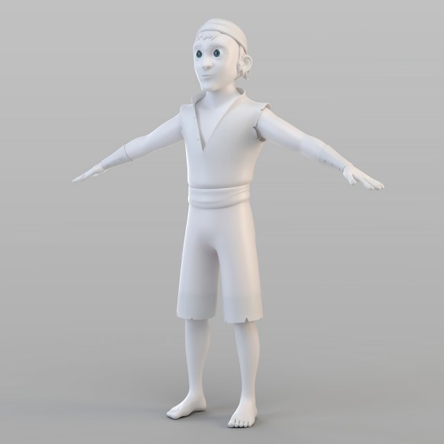 cartoon pirate crew 3D-Modell .c4d .max .obj .3ds .fbx .stl .blend 