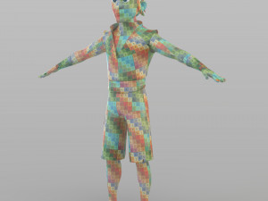 cartoon pirate crew 3D-Modell