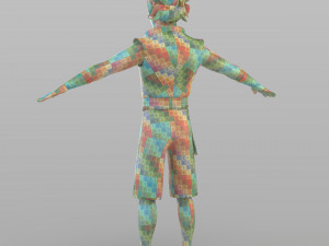 cartoon pirate crew 3D-Modell