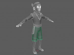 cartoon pirate crew 3D-Modell