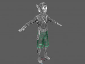 cartoon pirate crew 3D Model