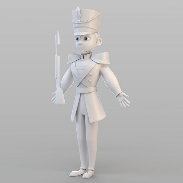 cartoon tin soldier Modelo 3D .c4d .max .obj .3ds .fbx .stl .blend
