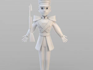 cartoon tin soldier 3D Model