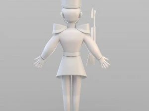 cartoon tin soldier 3D Model