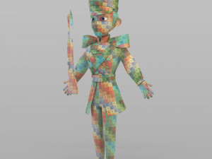 cartoon tin soldier Modelo 3D
