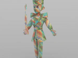 cartoon tin soldier 3D Model