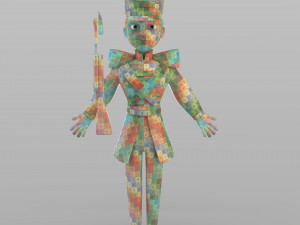 cartoon tin soldier Modelo 3D