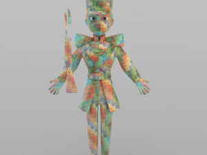 cartoon tin soldier 3D Model