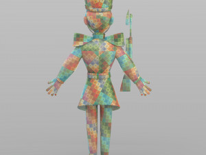 cartoon tin soldier Modelo 3D