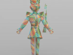 cartoon tin soldier 3D Model