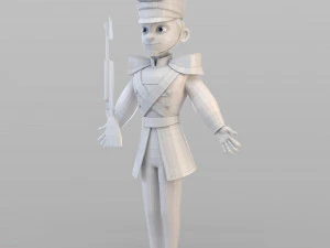 cartoon tin soldier 3D Model