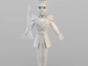 cartoon tin soldier 3D Model