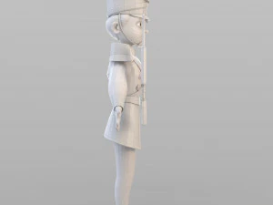 cartoon tin soldier 3D Model