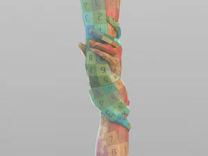 realistic grabbed hands 3D Model