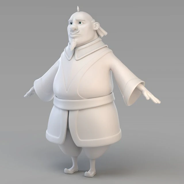 cartoon fat vizier 3D Model .c4d .max .obj .3ds .fbx .stl .blend 