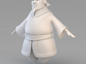 cartoon fat vizier 3D Model