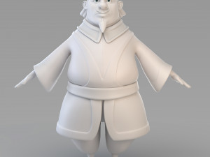 cartoon fat vizier 3D Model