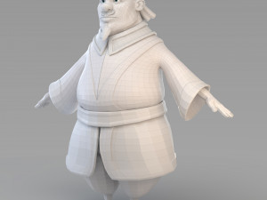 cartoon fat vizier 3D Model