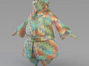 cartoon fat vizier 3D Model