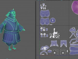 cartoon fat vizier 3D Model