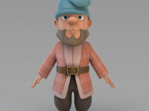 cartoon gnome 02 3Dモデル
