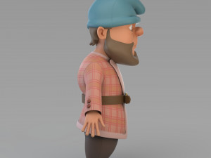 cartoon gnome 02 3Dモデル