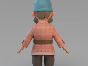 cartoon gnome 02 3Dモデル
