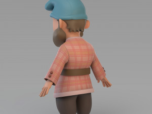cartoon gnome 02 3Dモデル