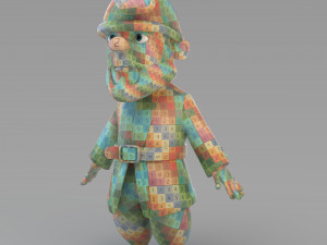 cartoon gnome 02 3Dモデル