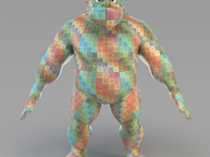 cartoon male giant 3D Model