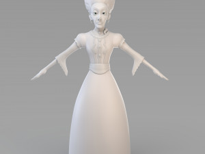 cartoon old princess 3D Model