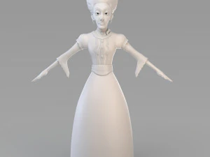 vecchia principessa dei cartoni animati Modello 3D