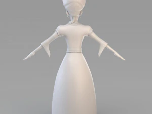 vecchia principessa dei cartoni animati Modello 3D