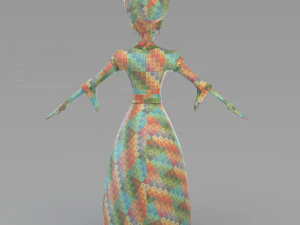 vecchia principessa dei cartoni animati Modello 3D