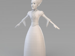cartoon old princess 3D Model