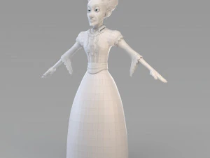 vecchia principessa dei cartoni animati Modello 3D