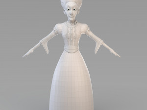 cartoon old princess 3D Model