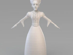 vecchia principessa dei cartoni animati Modello 3D