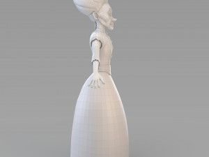 cartoon old princess 3D Model