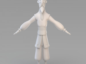 cartoon old wizard 3D Model