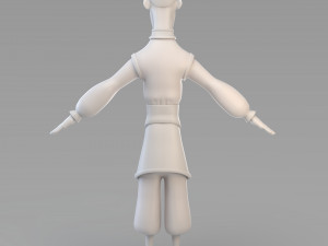 cartoon old wizard 3D Model